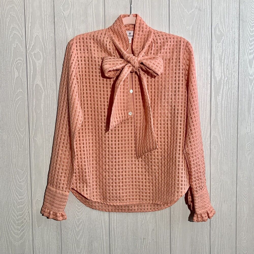 Chloe Kristyn Angela Top Blush Organza Orange Peach Size Small NWT
